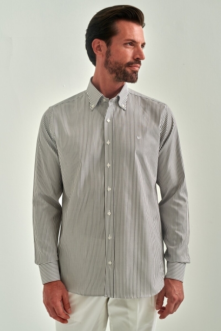 Regular Fit Coffee Sports Men's Shirt - 1