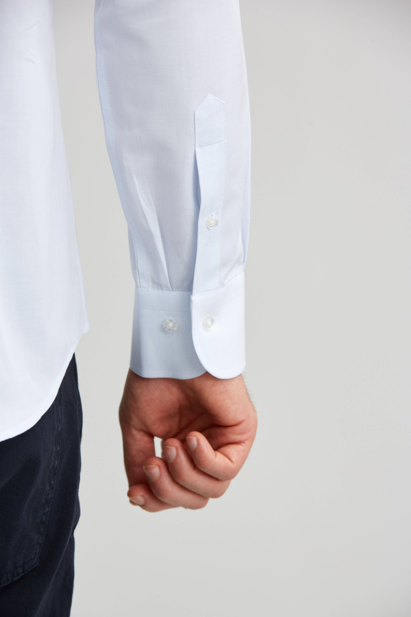 Regular Fit Light Blue Classic Men's Shirt - 5