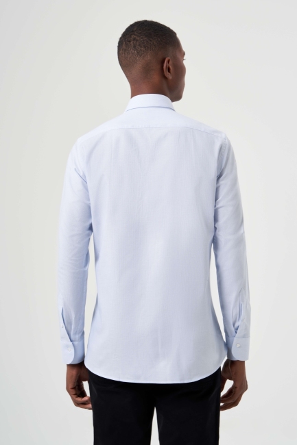 Regular Fit Blue Classic Men's Shirt (1)