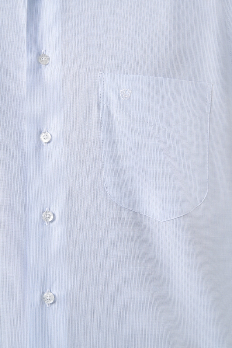Regular Fit Klasik Açık Mavi Erkek Gömlek - 3