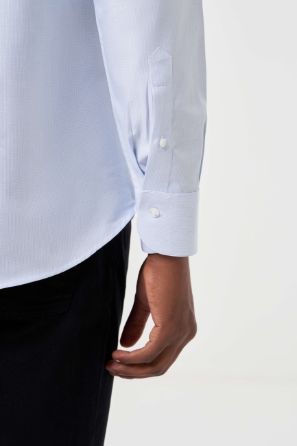 Regular Fit Klasik Açık Mavi Erkek Gömlek - 4