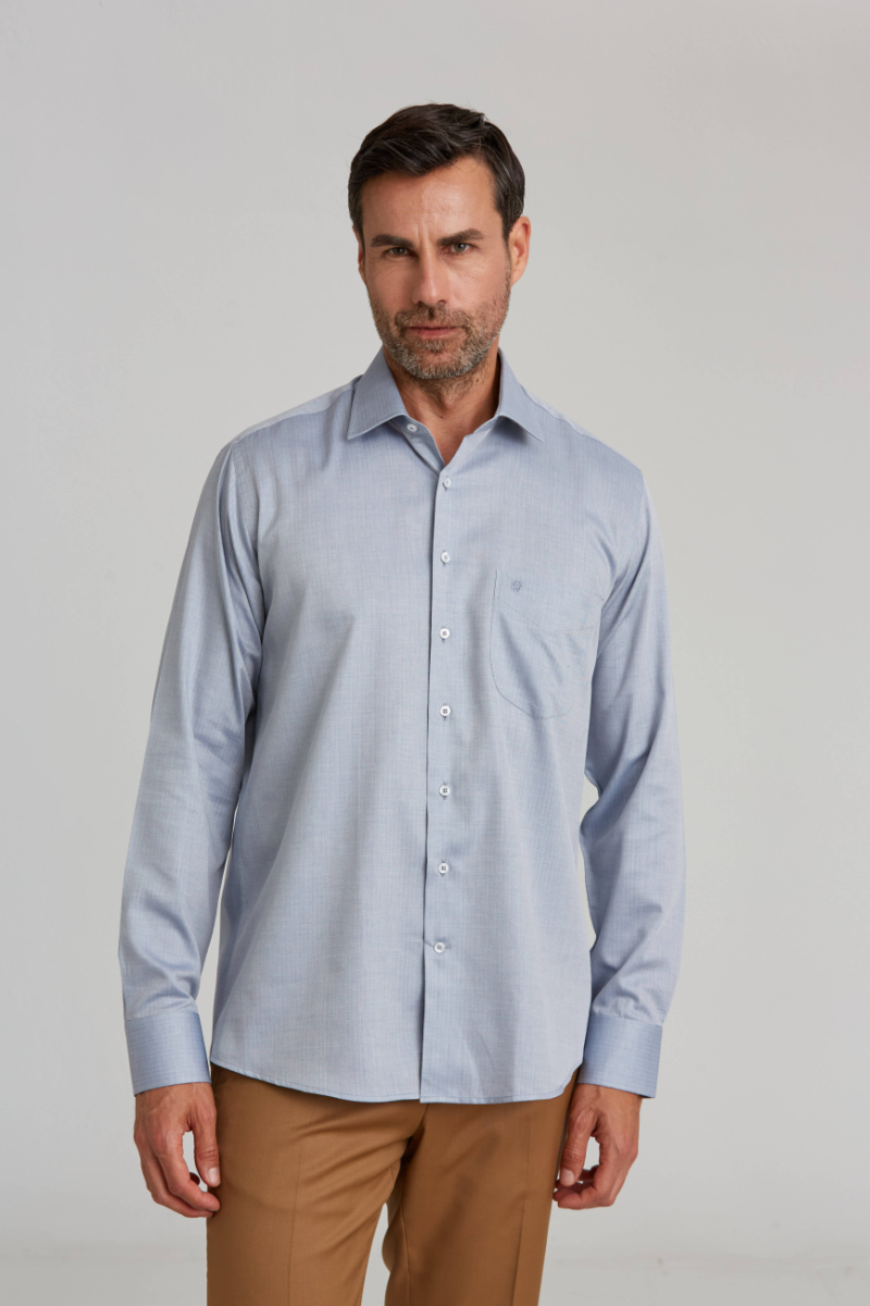 Regular Fit Klasik Antrasit Gri Erkek Gömlek