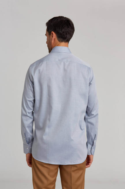 Regular Fit Klasik Antrasit Gri Erkek Gömlek - 2