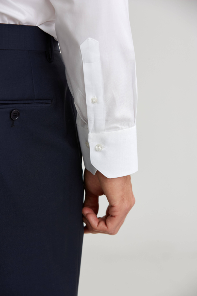 Regular Fit Klasik Beyaz Oxford Erkek Gömlek - 3