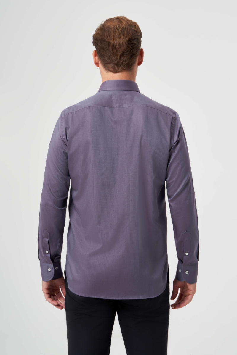 Regular Fit Klasik Füme Erkek Gömlek (1)