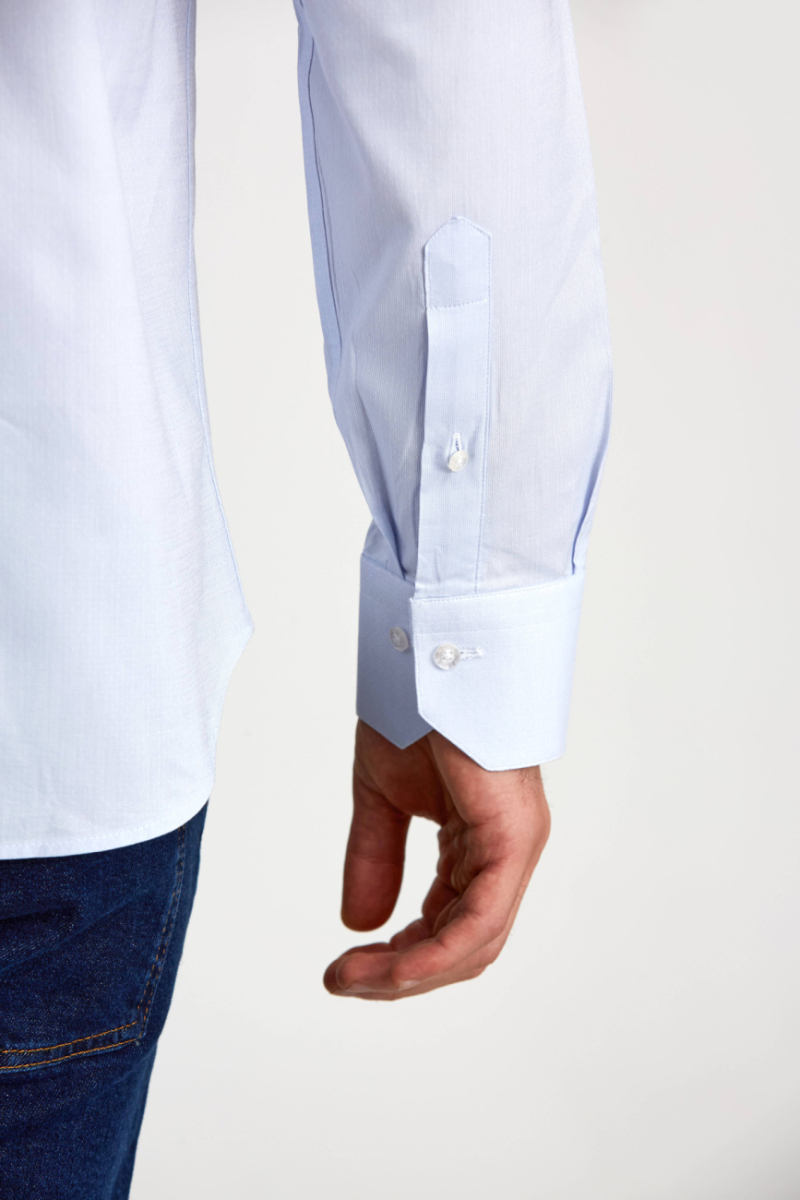 Regular Fit Klasik Gri Basic Erkek Gömlek - 3