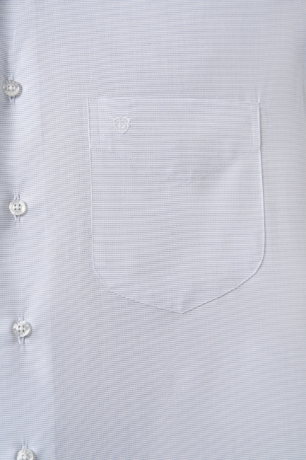 Regular Fit Klasik Gri Erkek Gömlek - 3