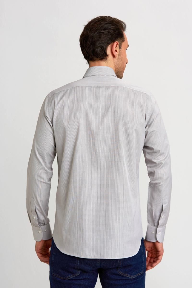 Regular Fit Klasik Kahve Basic Erkek Gömlek (1)
