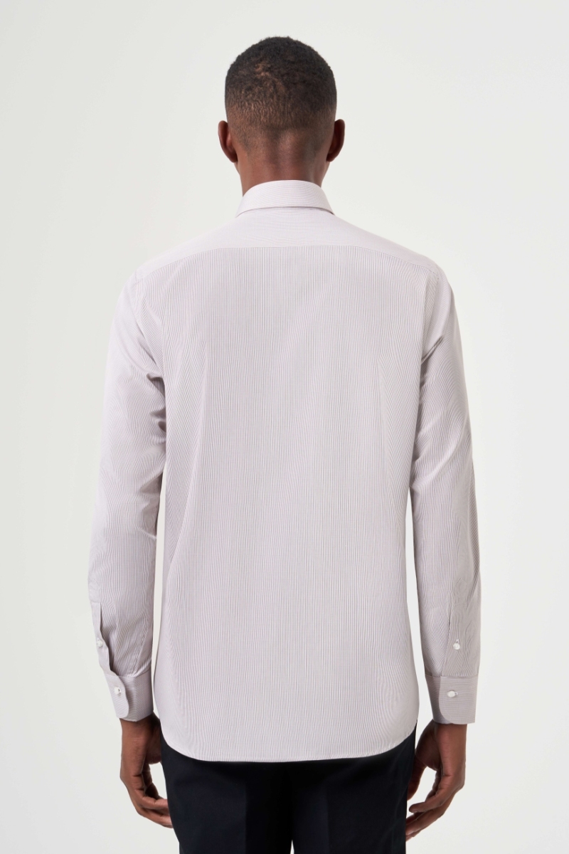 Regular Fit Klasik Kahve Erkek Gömlek (1)