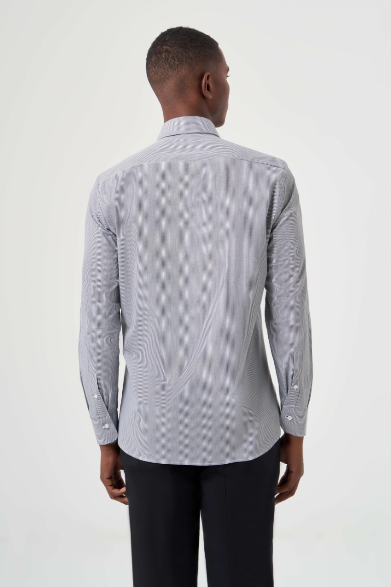 Regular Fit Klasik Siyah Erkek Gömlek (1)