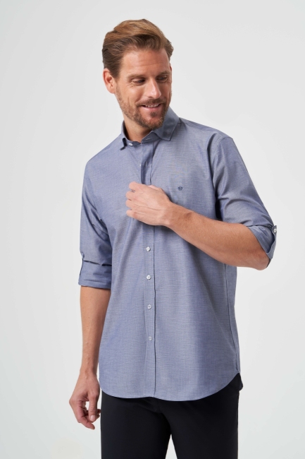Regular Fit Men's Gray Sport Shirt