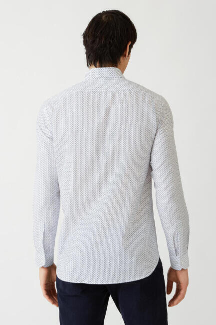 Regular Fit Lacivert Düz Spor Erkek Gömlek (1)