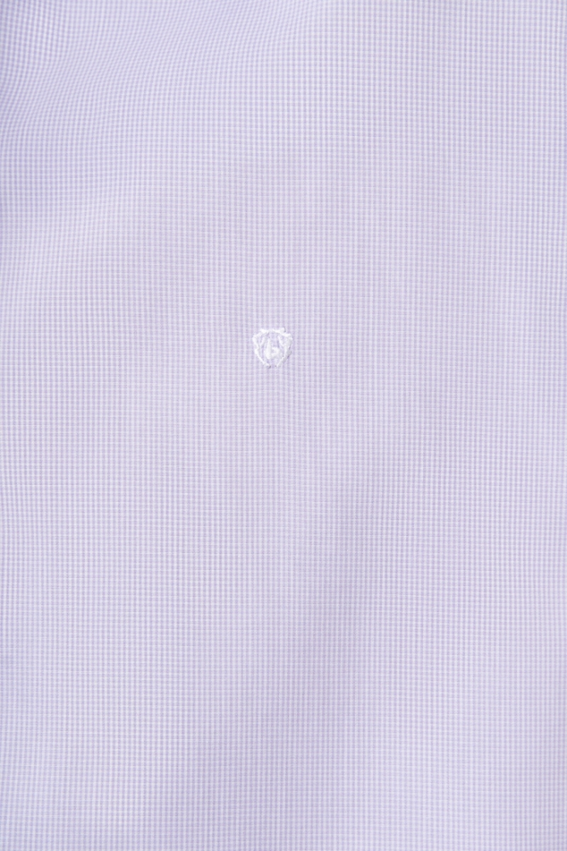 Regular Fit Lila İtalyan Yaka Klasik Erkek Gömlek - 3