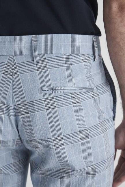 Men’s Regular Fit Plaid Bermuda Shorts BLUE (1)