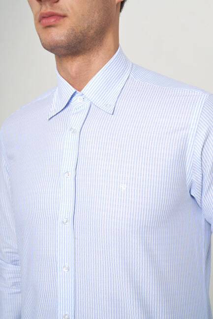 Regular Fit Blue Sport Men's Shirt - 3