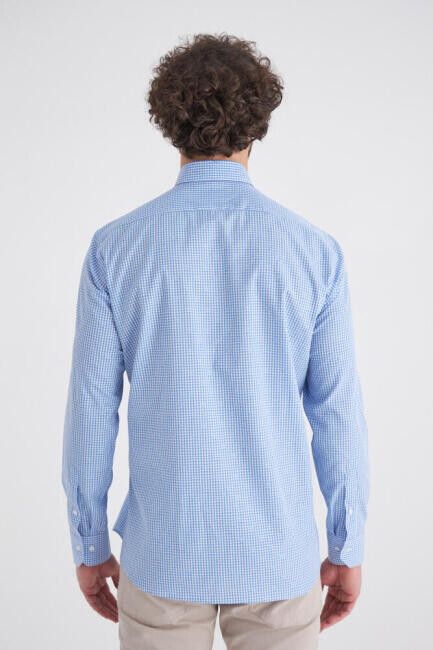 Regular Fit Blue Sport Men's Shirt - 2