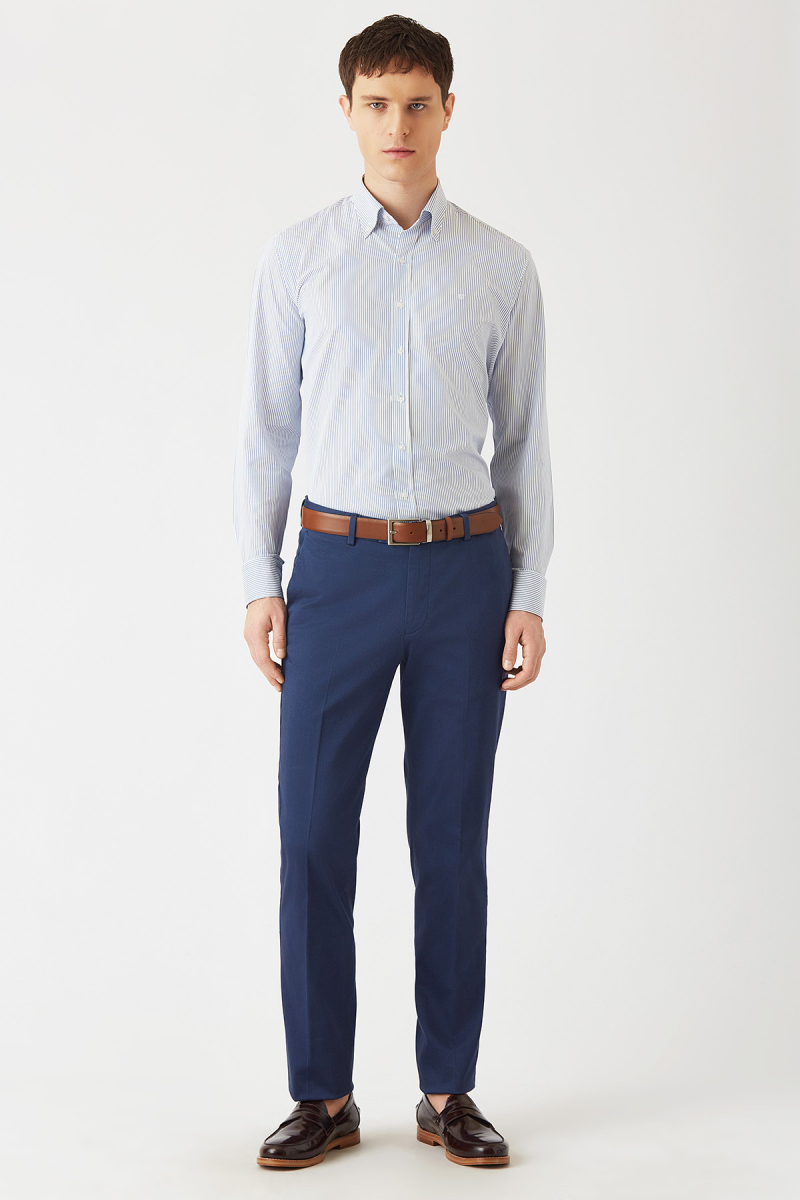 Regular Fit Blue Sport Men's Shirt - 4