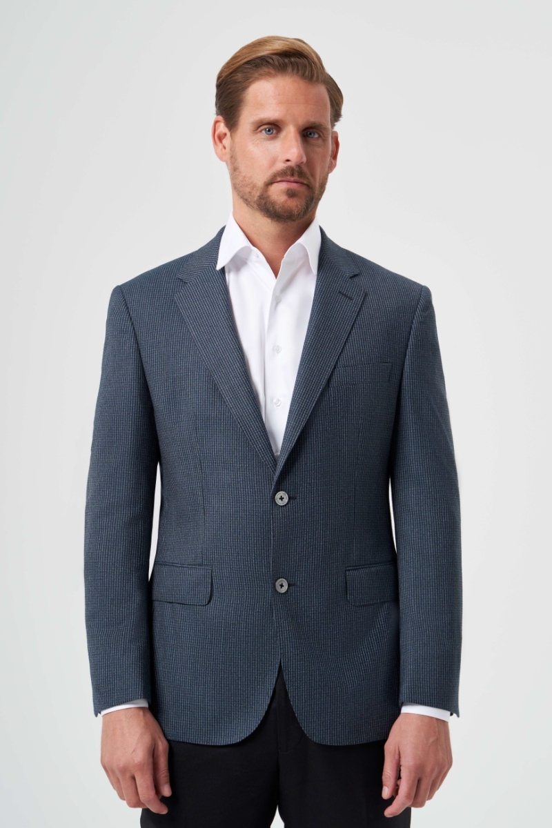 Regular Fit Mono Yaka 6 Drop Çift Yırtmaçlı Antrasit Erkek Yün Ceket