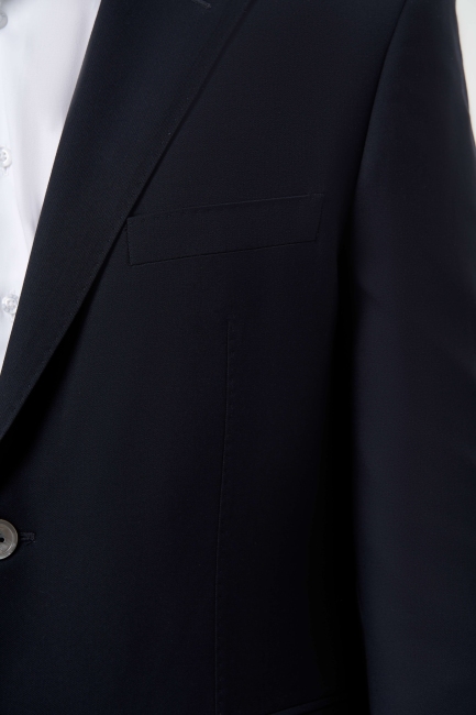 Regular Fit Mono Collar Drop 6 Navy Blue Men's Suit - 3