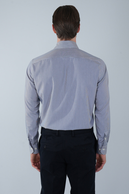 Regular Fit Napoli Yaka Uzun Kol Pamuk Yeşil Erkek Gömlek (1)