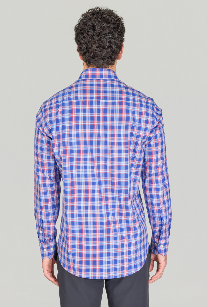 Regular Fit Paşa Yaka Cepsiz Lacivert Pamuk Erkek Gömlek - 3