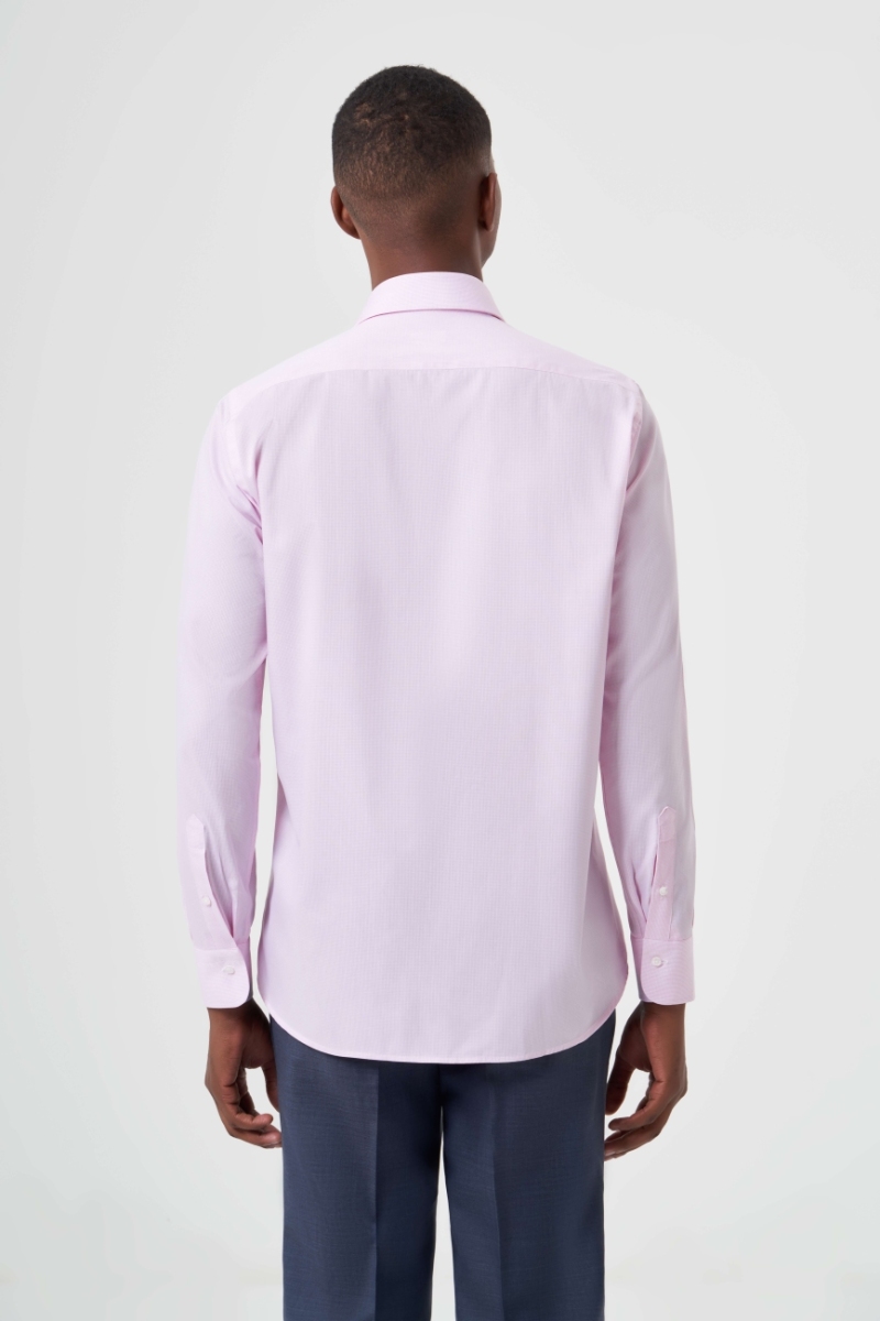 Regular Fit Pembe İtalyan Yaka Klasik Erkek Gömlek (1)