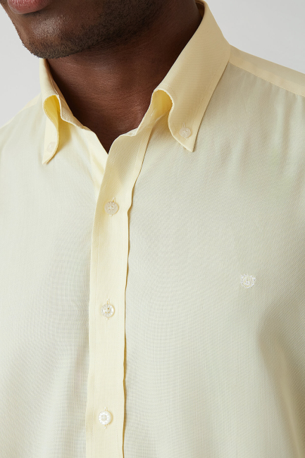 Regular Fit Yellow Sport Men's Shirt - 3
