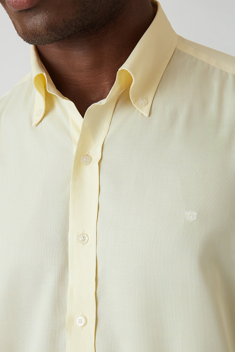 Regular Fit Yellow Sport Men's Shirt - 3