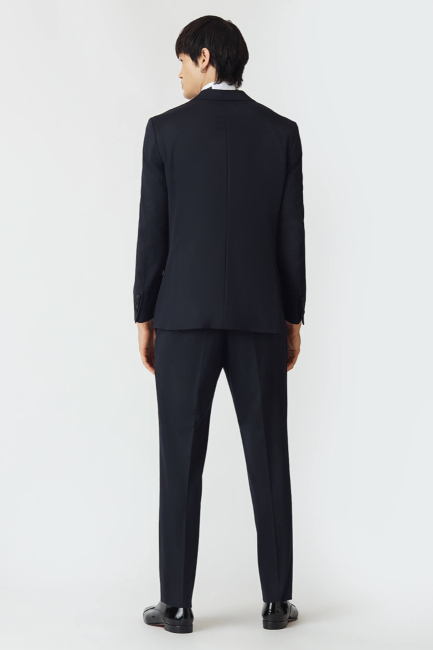 Regular Fit Sivri Yaka Lacivert Erkek Smokin Takım - 2