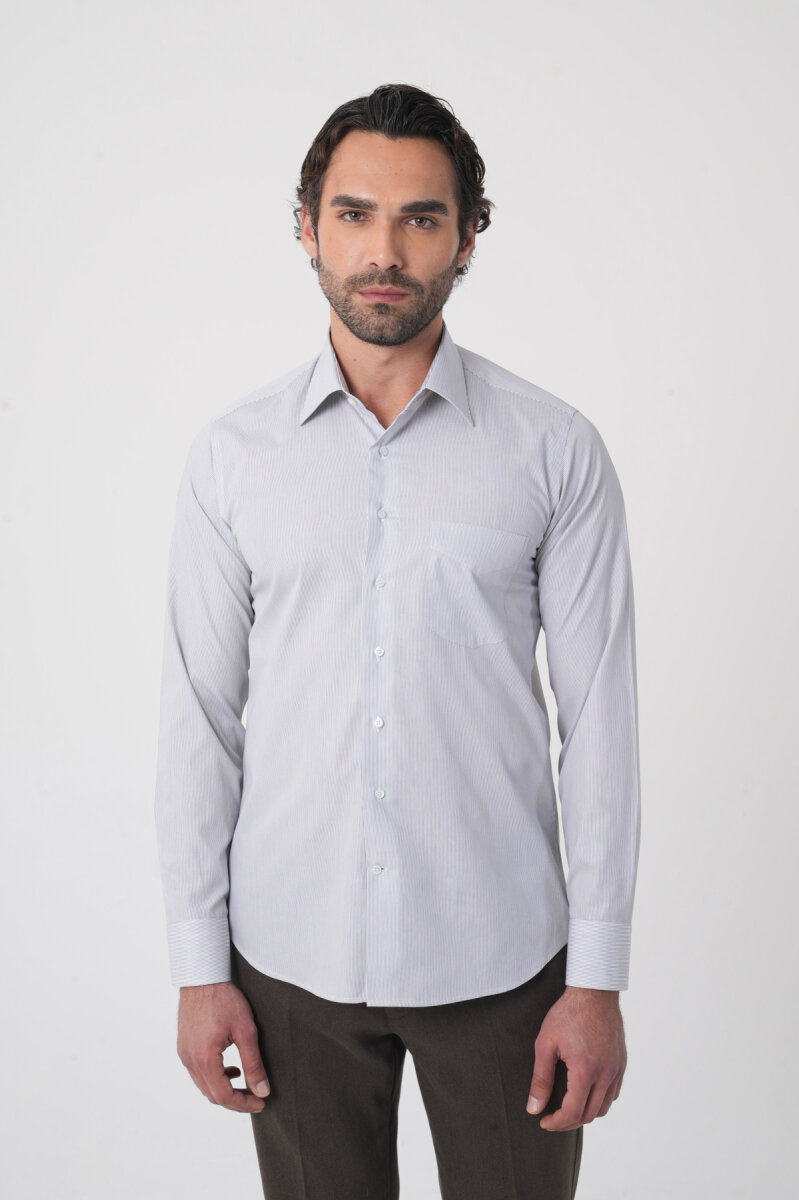 Regular Fit Tek Cepli Pamuk Siyah Erkek Gömlek