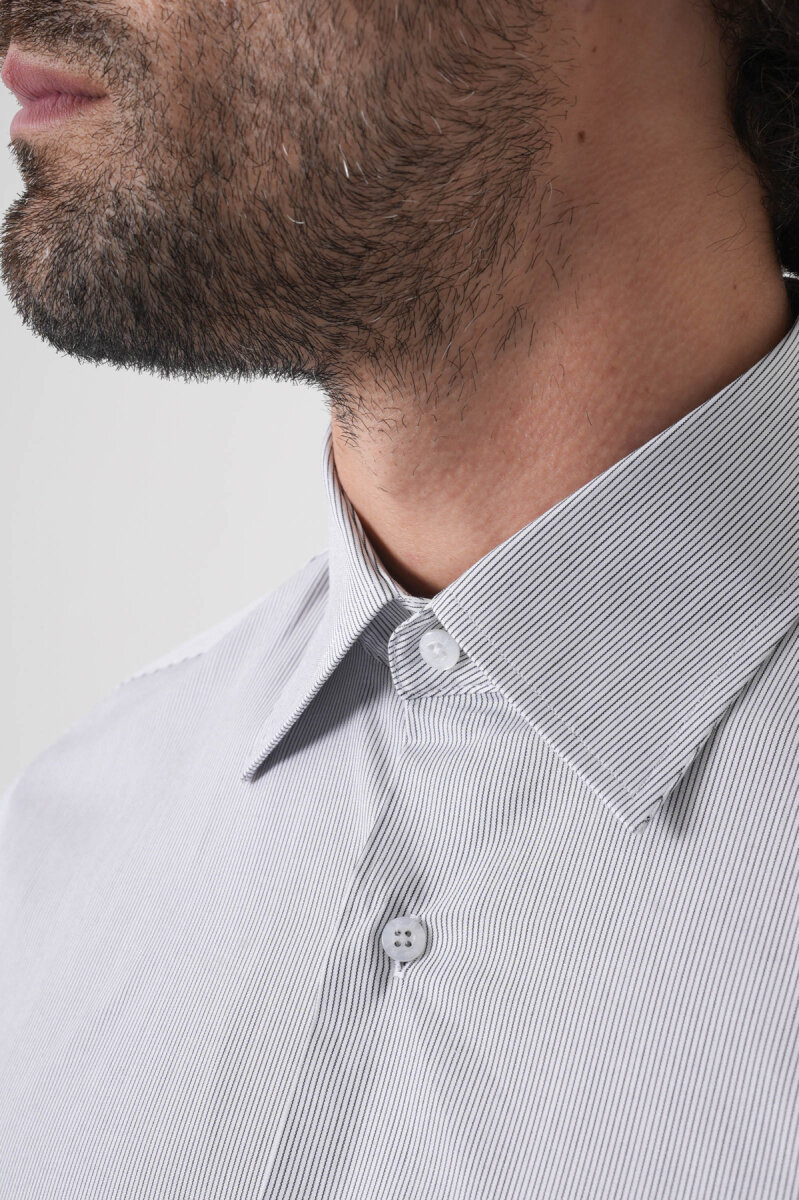 Regular Fit Tek Cepli Pamuk Siyah Erkek Gömlek - 7