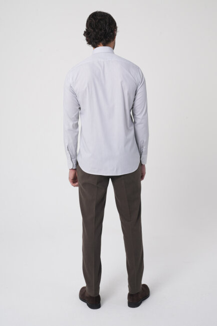 Regular Fit Tek Cepli Pamuk Siyah Erkek Gömlek - 5