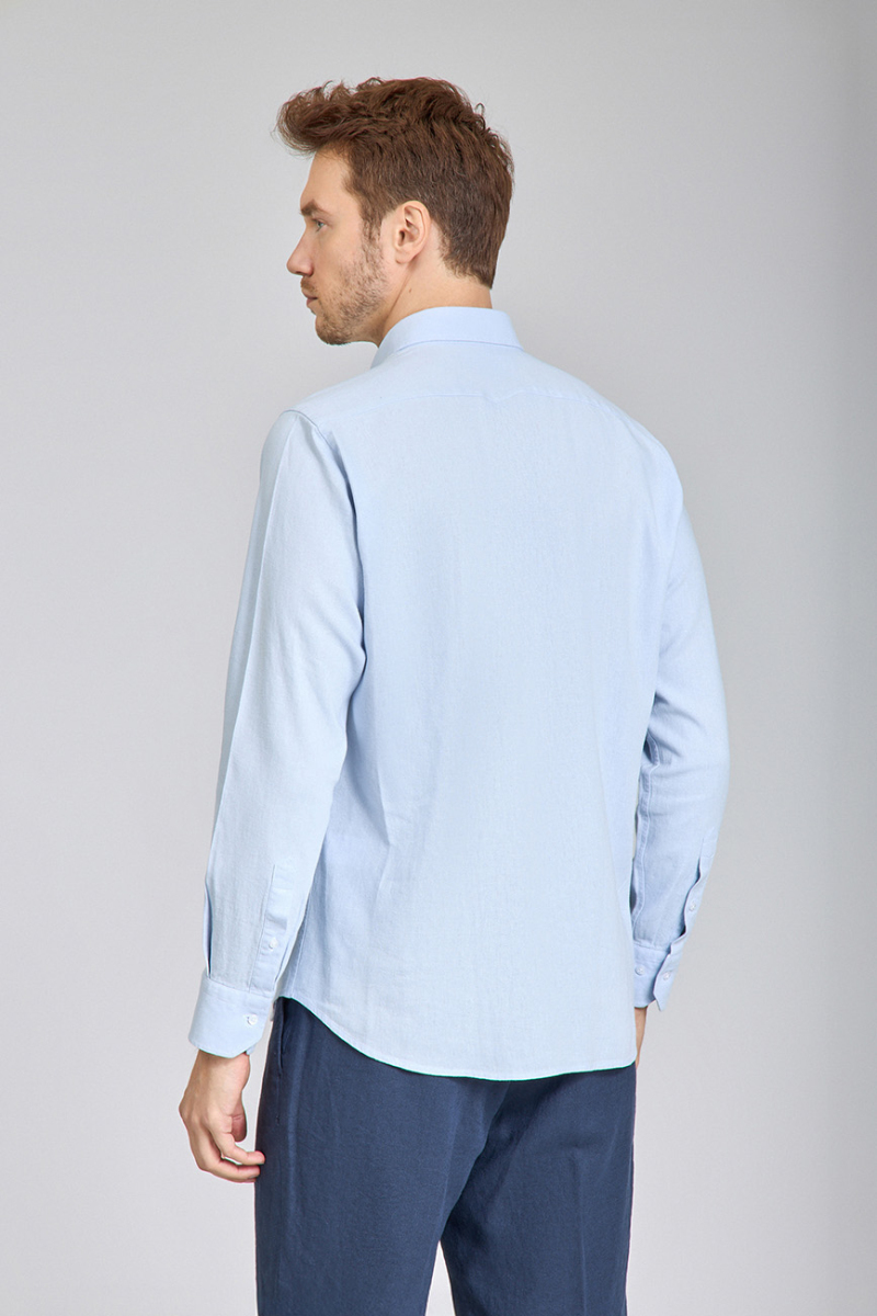 PAL BDK COLLAR REGULAR FIT UK SHIRT POCKETLESS BLUE - 6