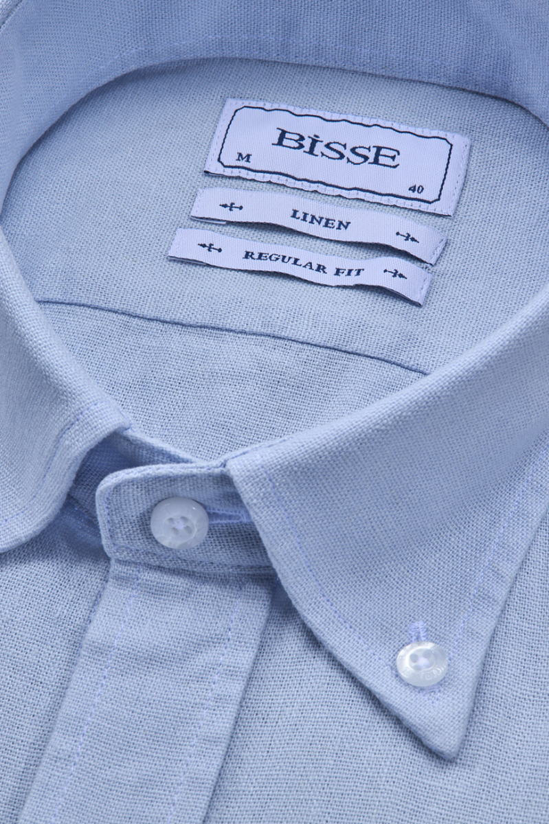 PAL BDK COLLAR REGULAR FIT UK SHIRT POCKETLESS BLUE - 4