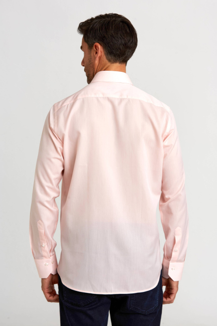 Regular Fit C-Neck Pink Men's Shirt - 2