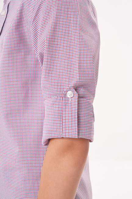 Regular Fit Yaka Düğmeli Erkek Çocuk Gömlek Kırmızı - 5