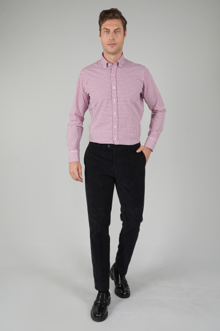 Siyah Kadife 4 Cepli Spor Erkek Pantolon - 3