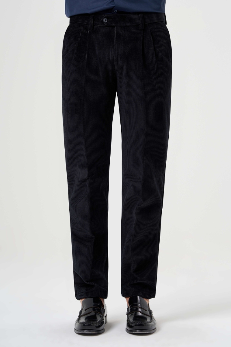 Siyah Kadife Spor Erkek Pantolon