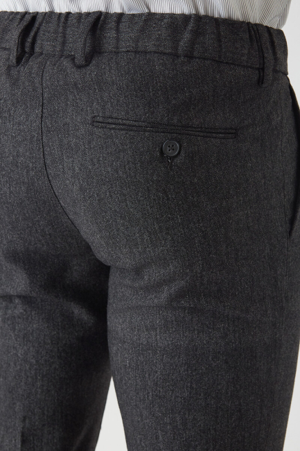 Siyah Lastikli 4 Cepli Spor Erkek Pantolon - 3