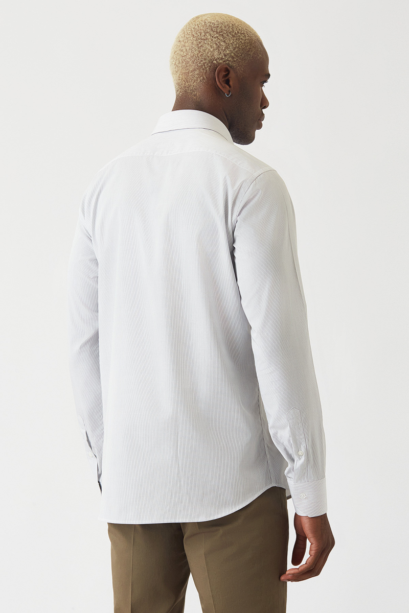 Siyah Pamuk Klasik Regular Fit Erkek Gömlek (1)