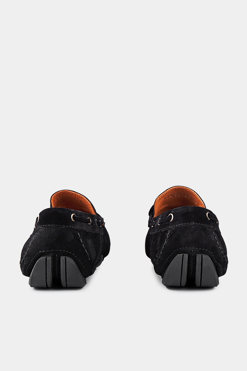 Siyah Süet Loafer Erkek Ayakkabı - 3