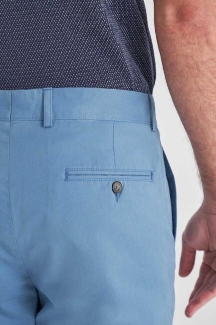 Slim Fit İndigo Bermuda Erkek Şort - 3