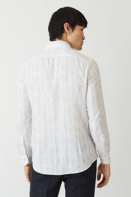 Slim Fit Coffee Sport Men's Shirt (1)