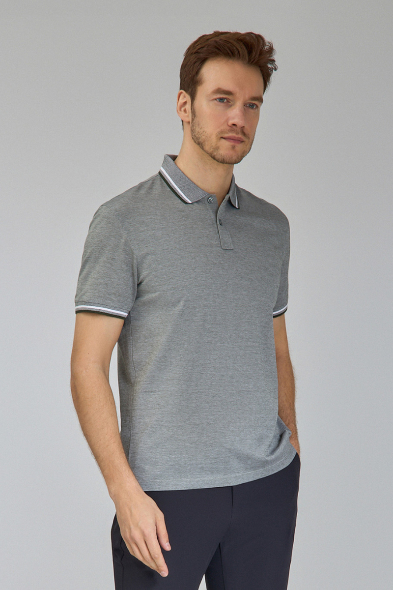 Supima Gömlek Yaka Cool Touch Haki Erkek T-Shirt - 3