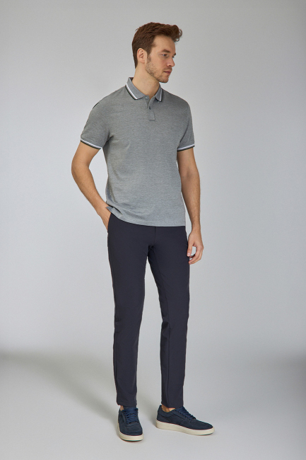 Supima Gömlek Yaka Cool Touch Haki Erkek T-Shirt - 2