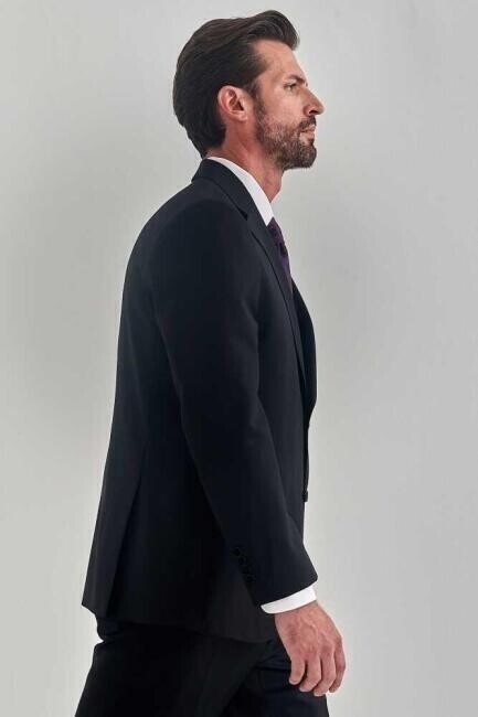 Bisse Men’s Classic Fit 4 Drop Double-Slit Suit BLACK. 4 Bisse Men’s Classic Fit 4 Drop Double-Slit Suit BLACK. 4