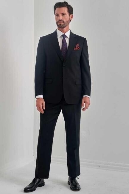 Bisse Men’s Classic Fit 4 Drop Double-Slit Suit BLACK. 3 Bisse Men’s Classic Fit 4 Drop Double-Slit Suit BLACK. 3
