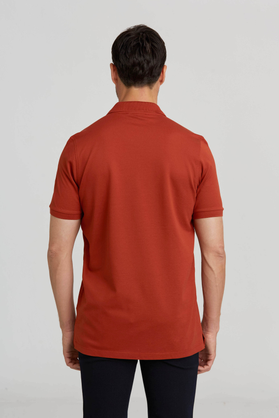Merserize Pike Polo Yaka Kiremit Erkek T-Shirt - 2