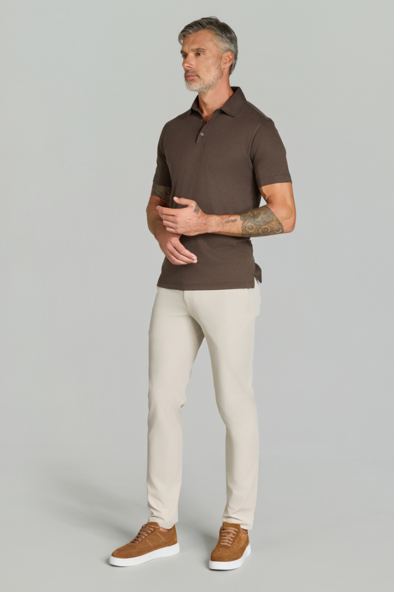 Polo Yaka Kahve Erkek Tshirt - 3