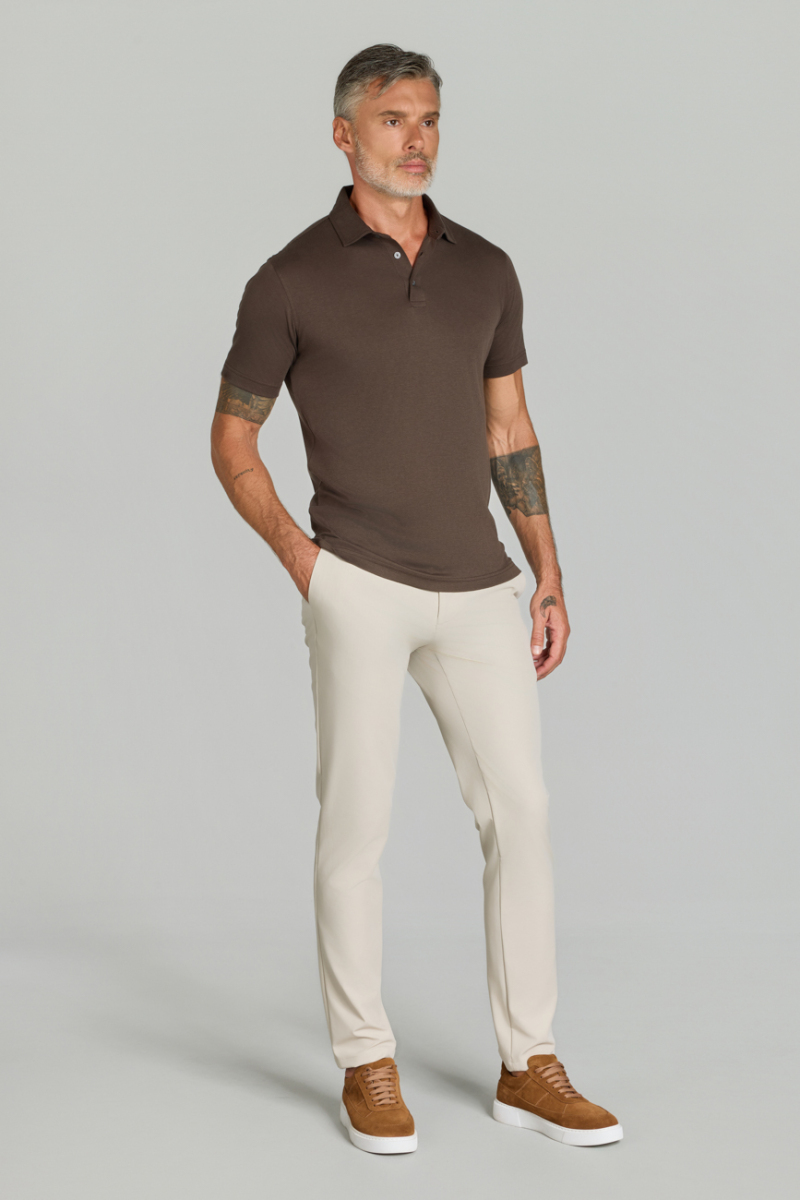 Polo Yaka Kahve Erkek Tshirt - 4
